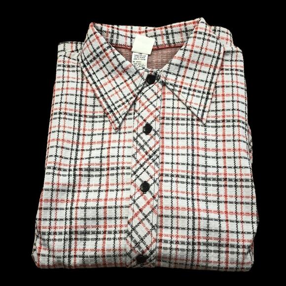 Women’s Vintage 1970’s Montgomery Ward Red and Black Check Shirt Size 40 - Picture 2 of 10